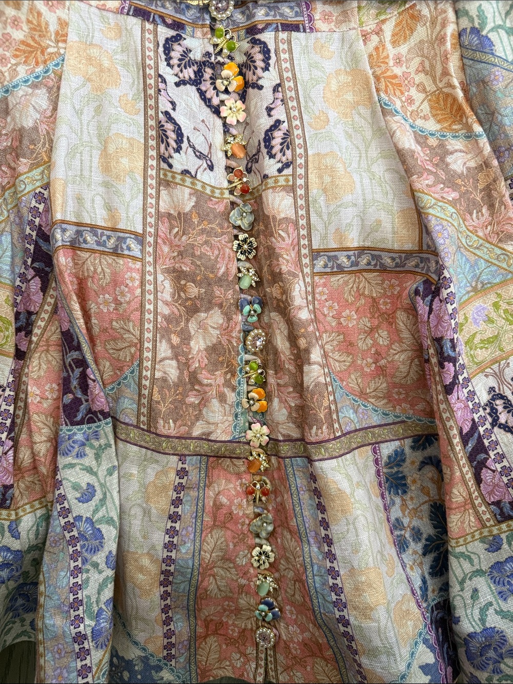 Zimmermann Pastel Patchwork Floral Mini Dress - Picture 5 of 8